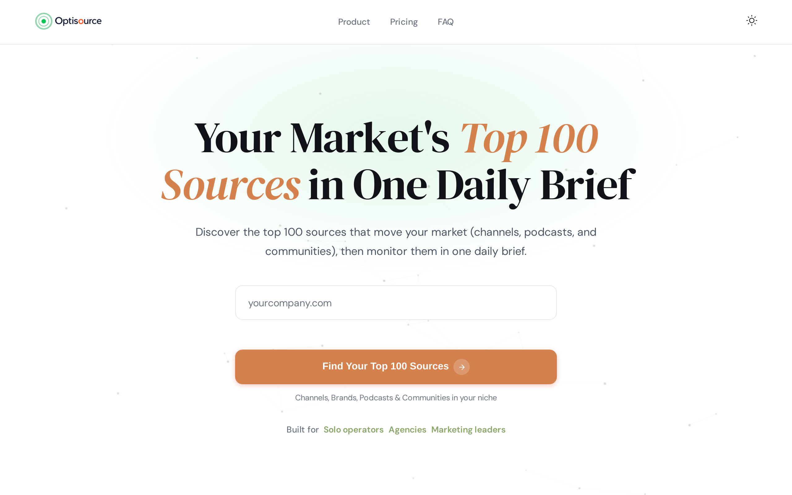 OptiSource daily market-intelligence brief